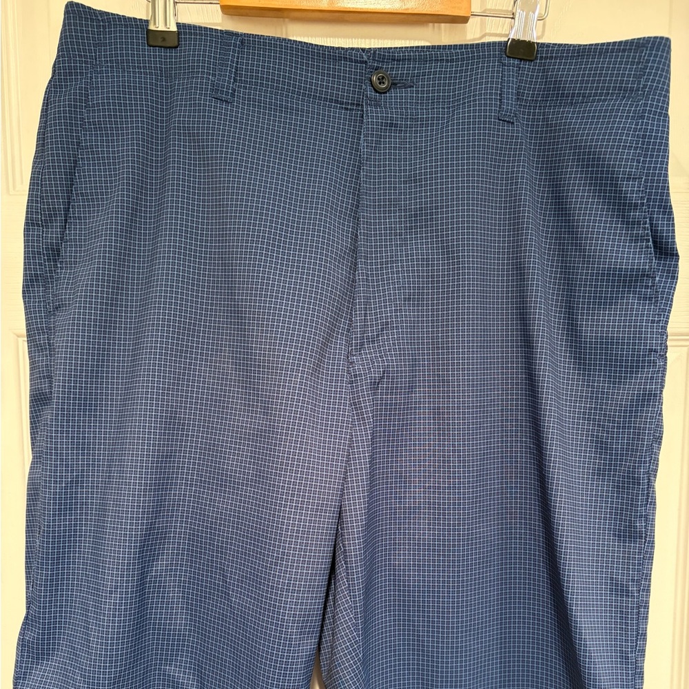 Ben Hogan Golf Shorts Mens 34 Blue Check Plaid‎ Performance Stretch Casual